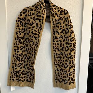 J.Crew Factory Leopard Print Knit Scarf